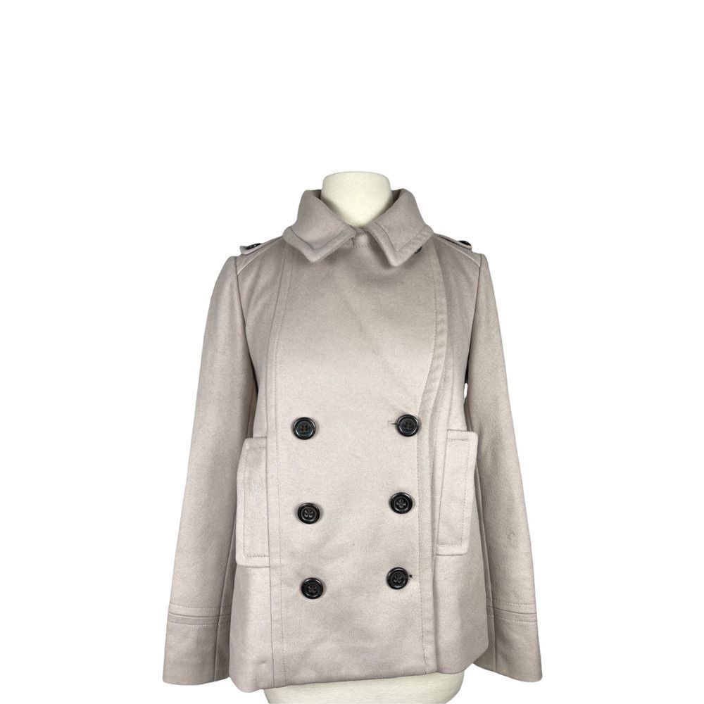 J crew pea coat womens size 4 gray pewter short wool
